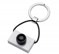 Брелок, линия COTE D'AZUR (фотоаппарат), отделка: палладий, черный полимер