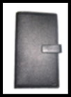Обложка для ежедневника, CAPRICE, черная козлиная кожа (17 х 10,5 см) 