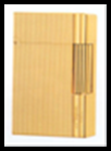 Зажигалка GATSBY, отделка: позолота, декоративный в виде вертикальных линий узор