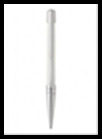 Ручка DEFI  (шариковая), алюминиевое основание с паллад.отделкой, композитный состав, белая