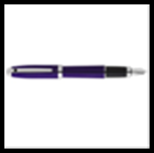Ручка OLYMPIO Medium (перьевая), паллад. отделка, фиолетов. полупрозрачный лак, узор 
