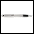 Ручка OLYMPIO Medium (перьевая), cеребряная отделка, узор в виде вертикальных линий