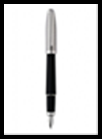 Ручка OLYMPIO Medium (перьевая), паллад. отдел.,черный современный лак, декор узор на колпачке