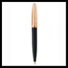 Ручка OLYMPIO Medium (шариковая), линия COTE D'AZUR, черный лак, позолоченная отделка