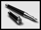Ручка LIBERTE (перьевая), отделка: палладий, черный современный лак
