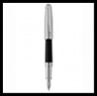 Ручка OLYMPIO Large (перьевая), палладиевая отделка, черный китайский лак, декор.узор на колачке