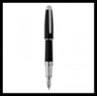 Ручка OLYMPIO XLarge (перьевая), палладиевая отдeлка, черный китайский лак
