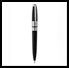Ручка OLYMPIO Large (шариковая), палладиевая отделка, черный китайский лак, узор 