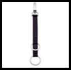 Карабин для ключей, NOCTURNE, фиол телячья кожа, 2 металл кольца, крючок с защелкой (21,5 х 3,5 см)