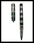 Ручка SAMOURAI  № /888, (роллер) темно-синий лак, серебристые ромбы, бордовые вставки