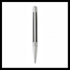 Ручка DEFI (шариковая), алюминиевое основание с палладиевой отделкой, композитный состав,черная