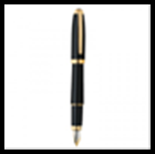 Ручка OLYMPIO Medium (перьевая), позолота, черный лак