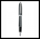 Ручка OLYMPIO Medium (перьевая), паллад. отдел., антрацитовый полупрозрачный лак, узор 