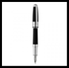 Ручка OLYMPIO Large (перьевая), палладиевая отделка, черный китайский лак, узор 