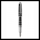 Ручка OLYMPIO Large (перьевая), паллад. отд., черн. китай. лак, зажим украш. ониксом,узор 