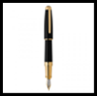 Ручка OLYMPIO XLarge (перьевая), позолоченная отделка, черный китайский лак