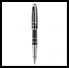 Ручка OLYMPIO Large (роллер), паллад. отд., черн. китай. лак,зажим укр. ониксом,узор 